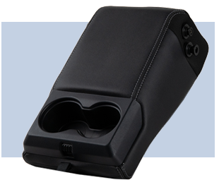 Armrest with 2 cup holders