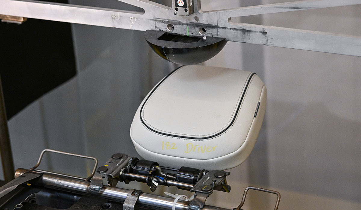 In-House testing equipment white headrest