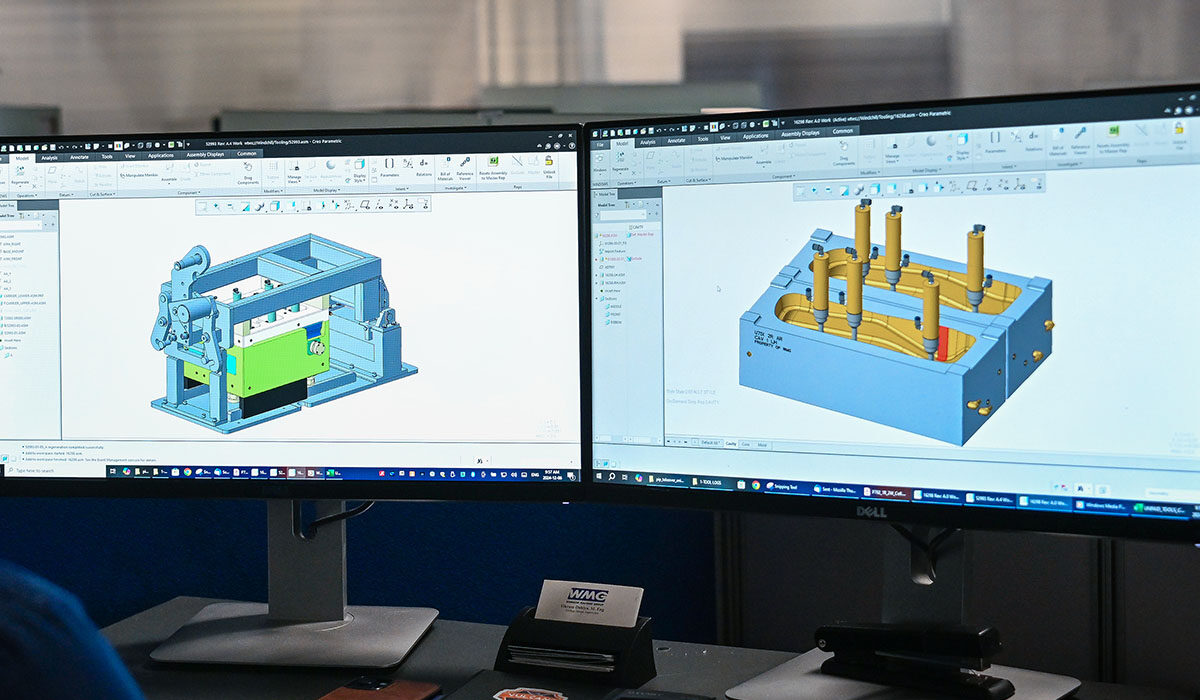 in house foam on 2 monitors